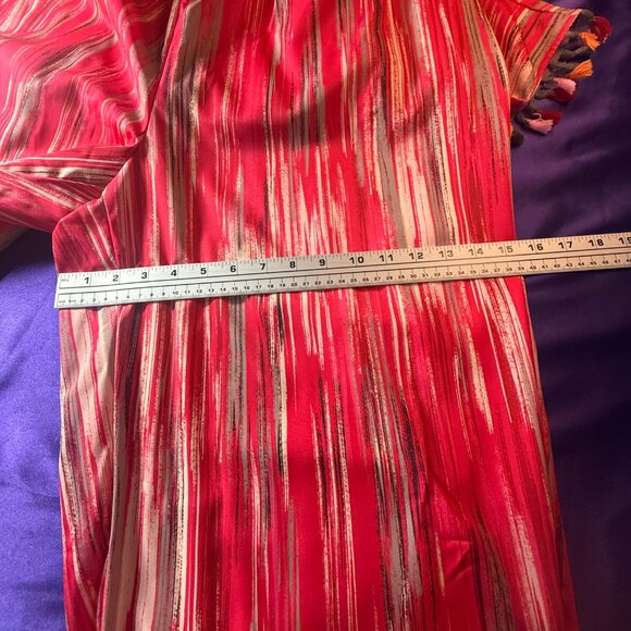 NWOT๐ Breezaya Tasseled Cuff Elastic Waistline Straight Wide Leg Jumpsuit - Picture 15 of 16